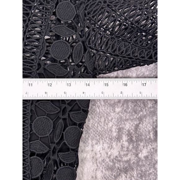 Self Portrait Jumpsuit 2 Womens Eliza Guipure Black Lace Tapered Leg - Picture 4 of 10